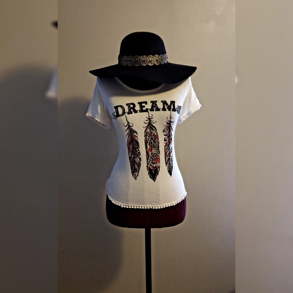 blue planet Tops - Blue Planet graphic tee, cream, bl, red color, L